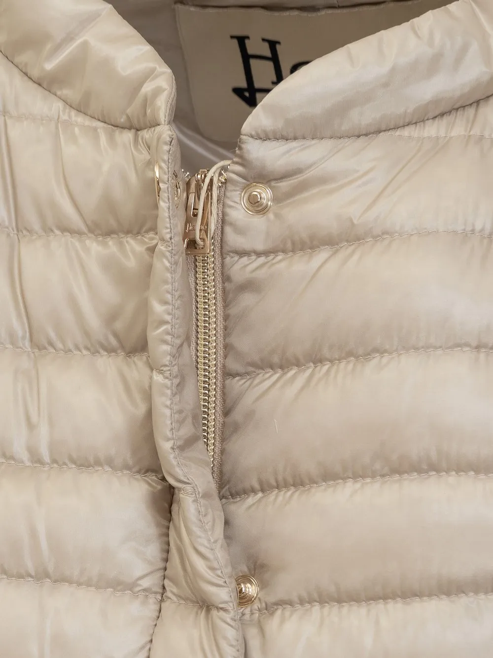 Down Jacket with Stand-Up Collar