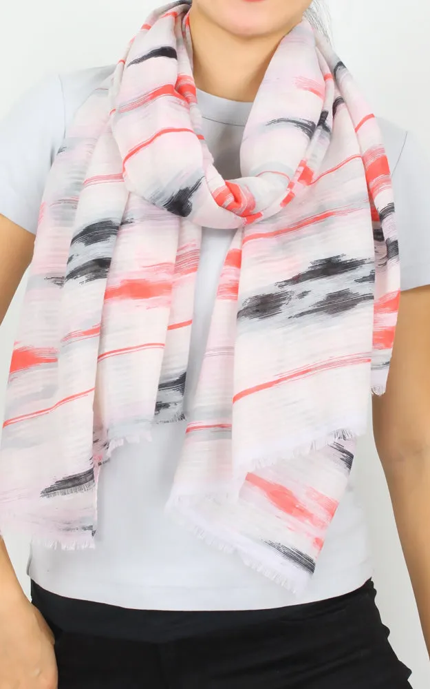 EAS9896 Ikat Print Oblong Scarf