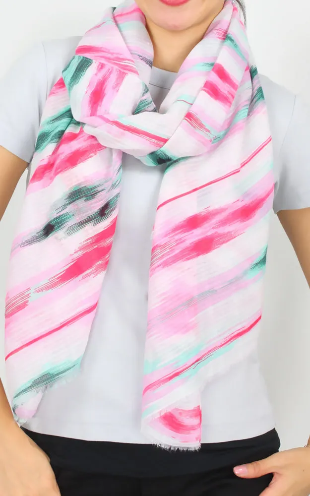 EAS9896 Ikat Print Oblong Scarf