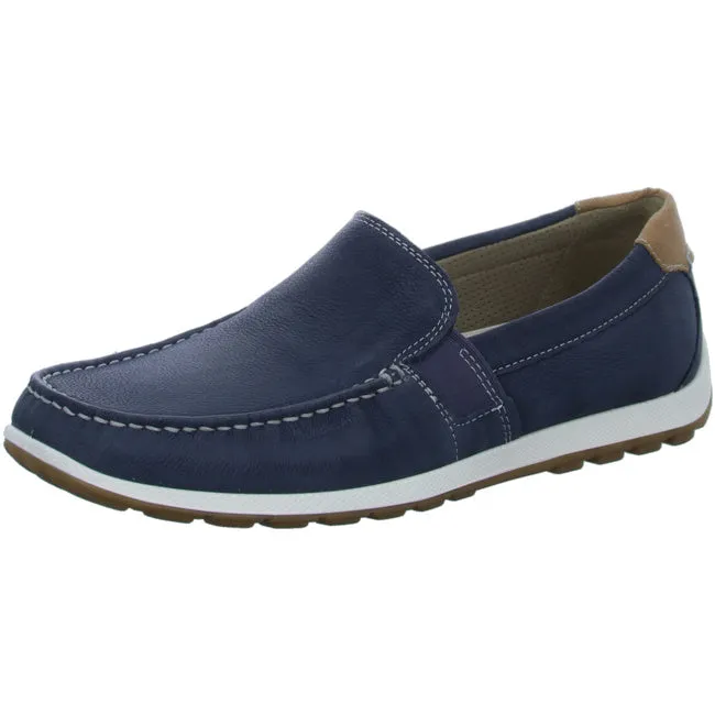 Ecco moccasins for men blue