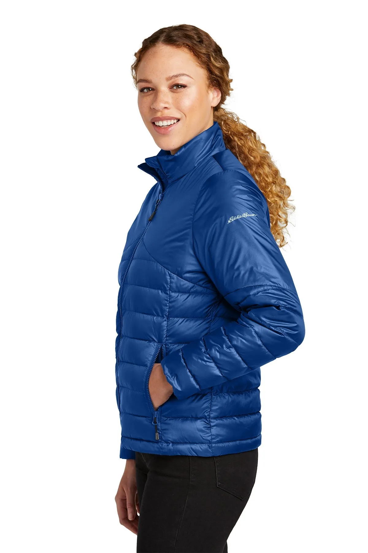 Eddie Bauer Ladies Custom Quilted Jackets, Cobalt Blue