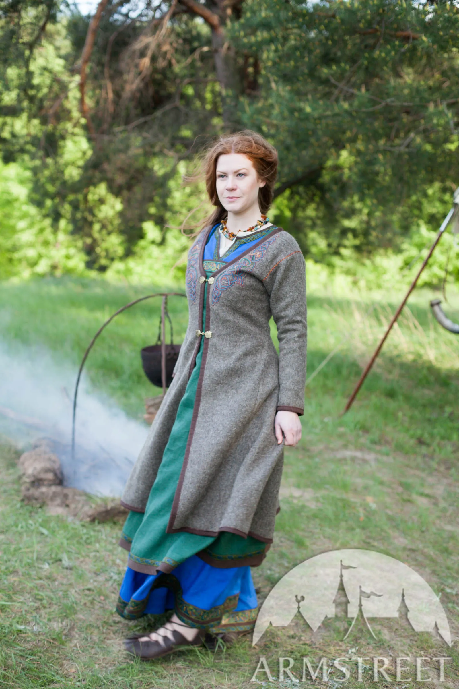 Embroidered Viking Coat “Ingrid”