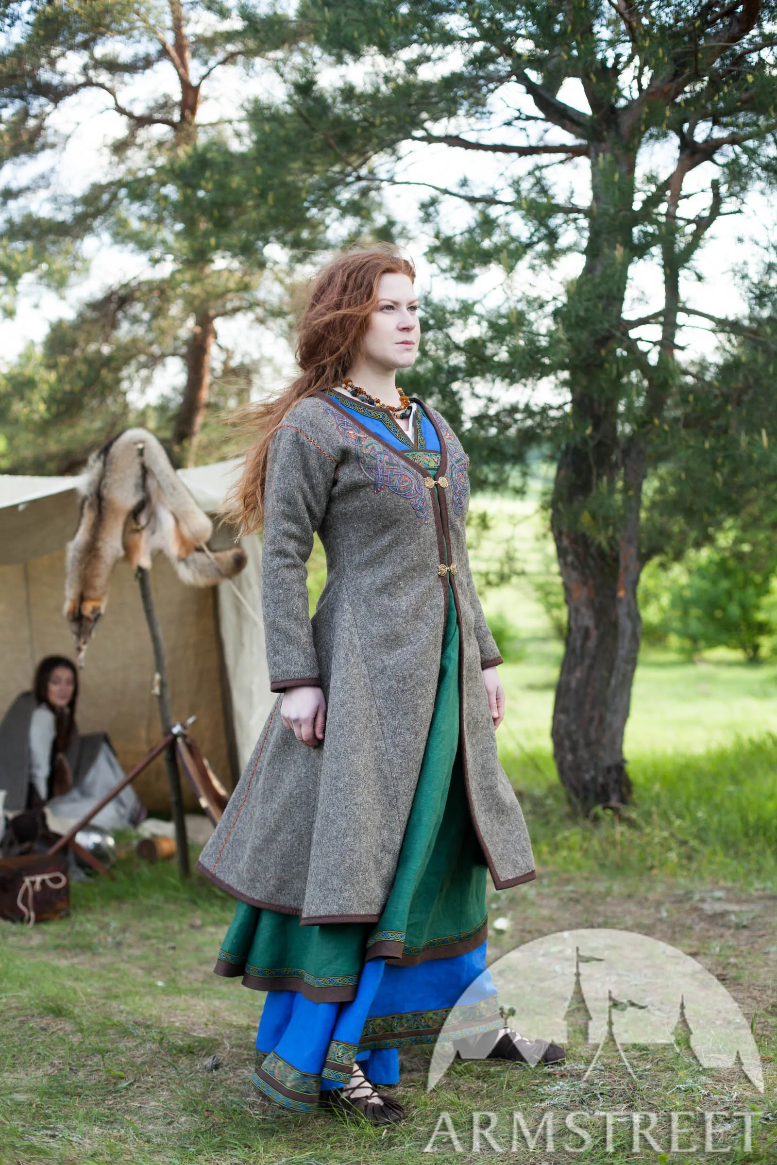 Embroidered Viking Coat “Ingrid”