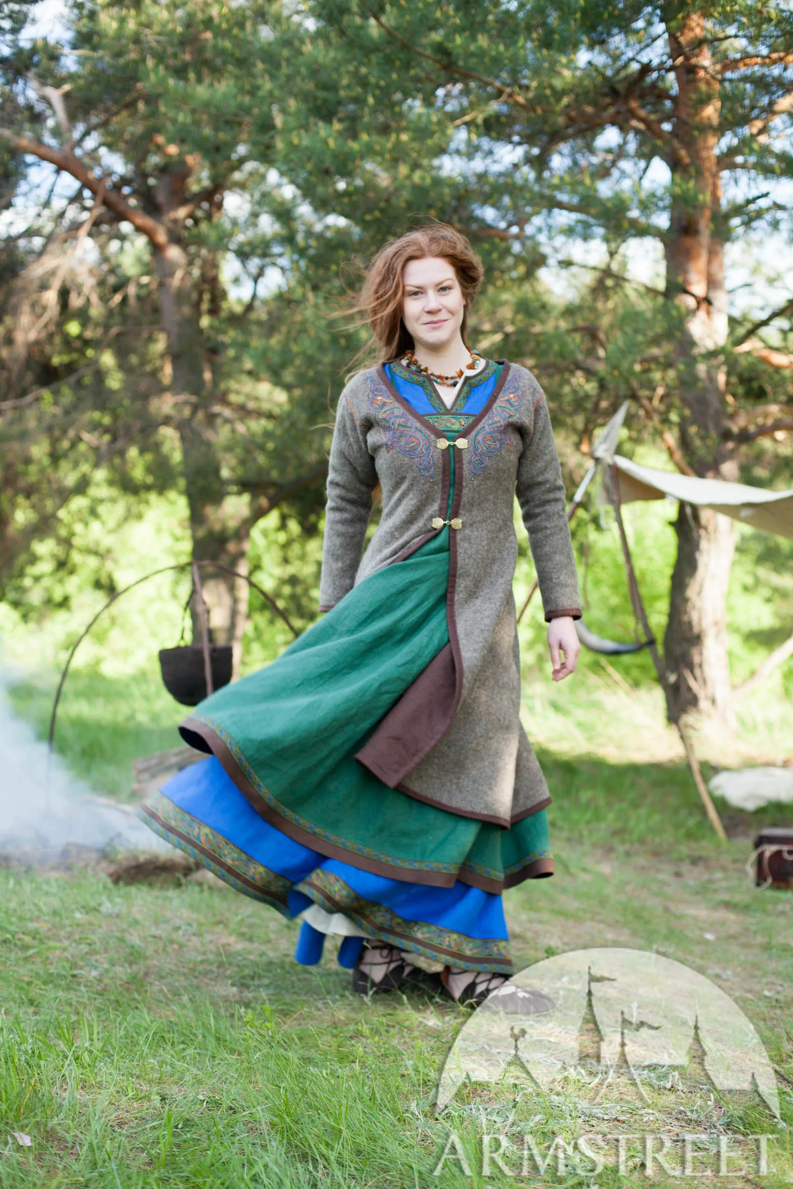 Embroidered Viking Coat “Ingrid”