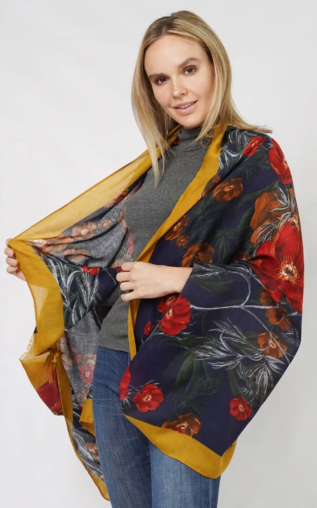 ESC10915 FLOWER PRINT SCARF