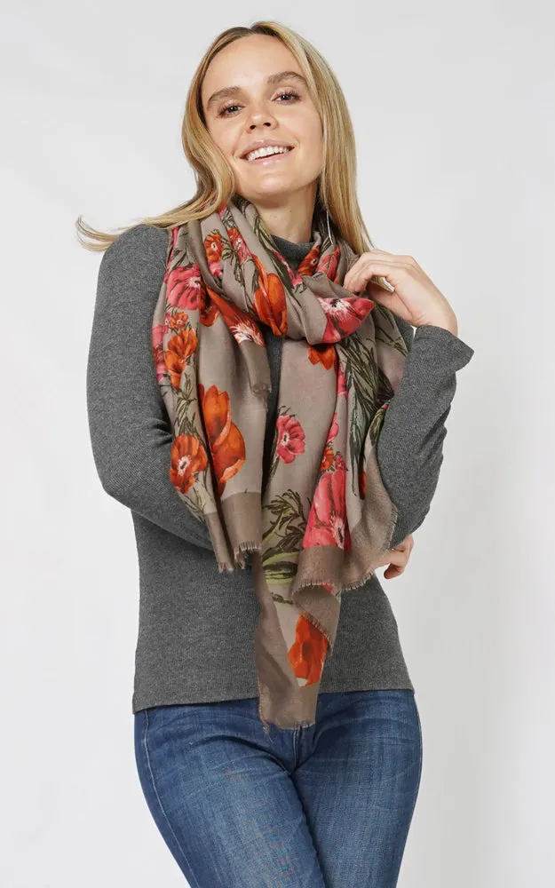 ESC10915 FLOWER PRINT SCARF