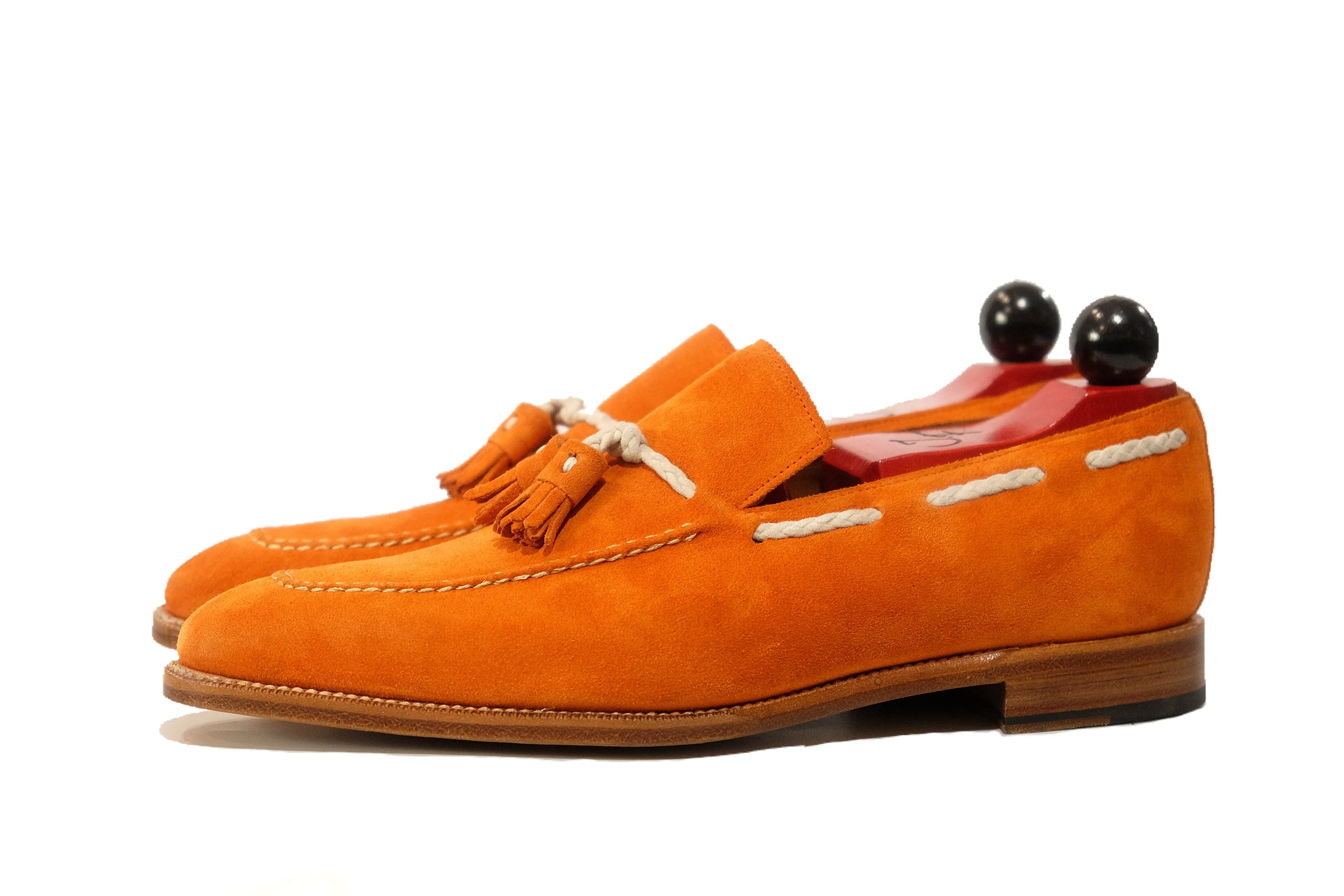 Eskapa - MTO - Orange Suede / Natural Stitching - LPB Last - Single Leather Sole