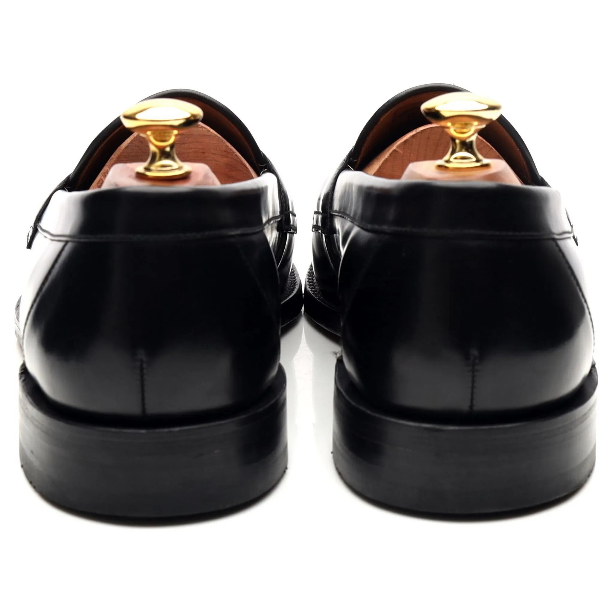 'Eton' Black Leather Loafers UK 9 F