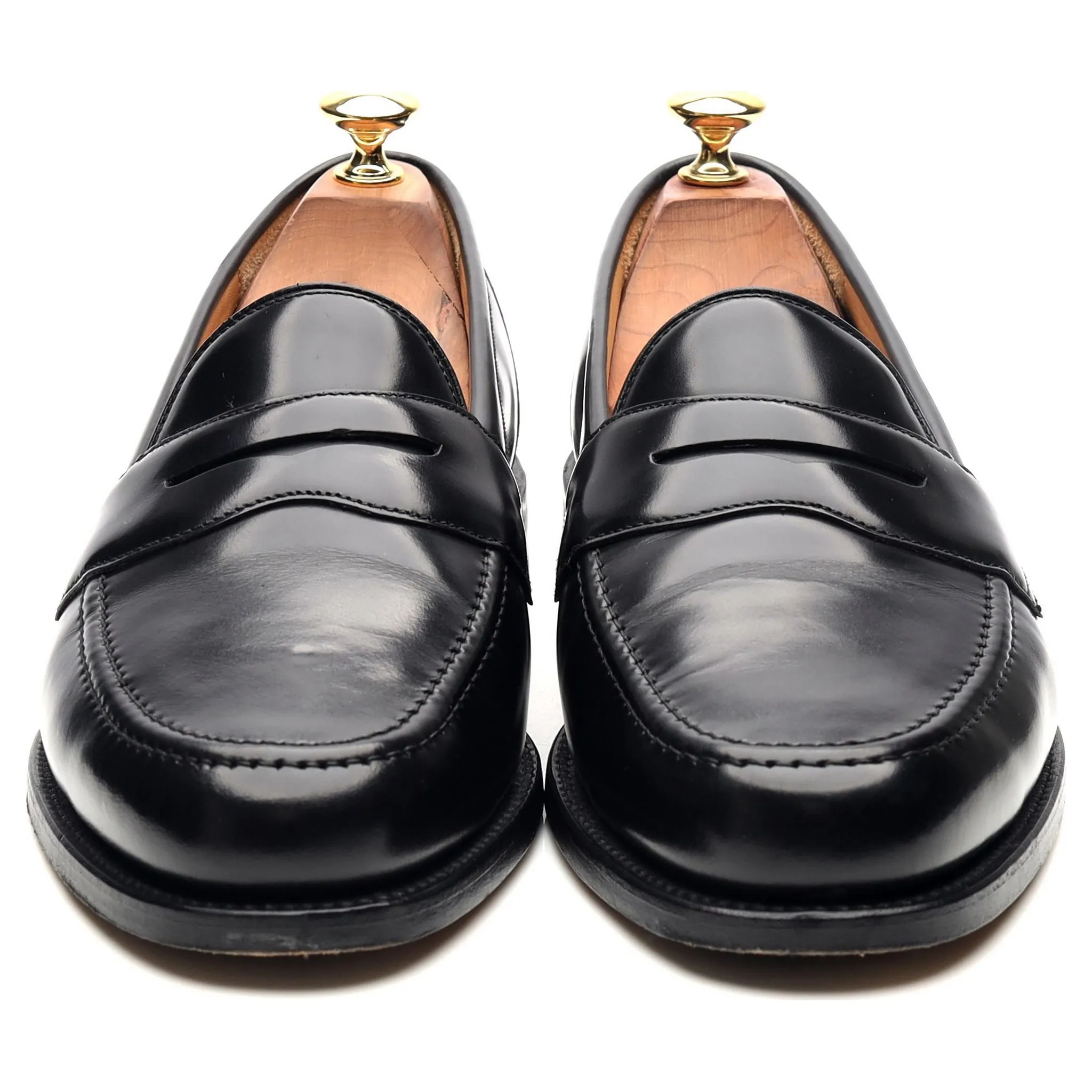 'Eton' Black Leather Loafers UK 9 F