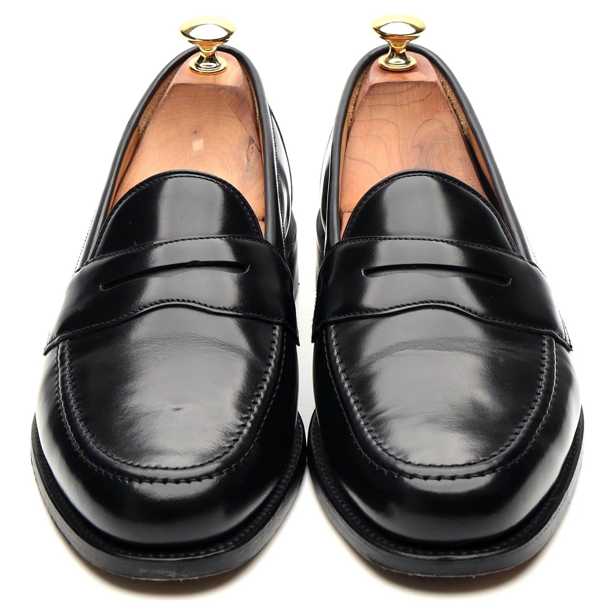 'Eton' Black Leather Loafers UK 9 F