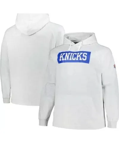 Fanatics Men's NBA Fanatics New York Knicks Big & Tall Raglan Tri-Blend Pullover Hoodie