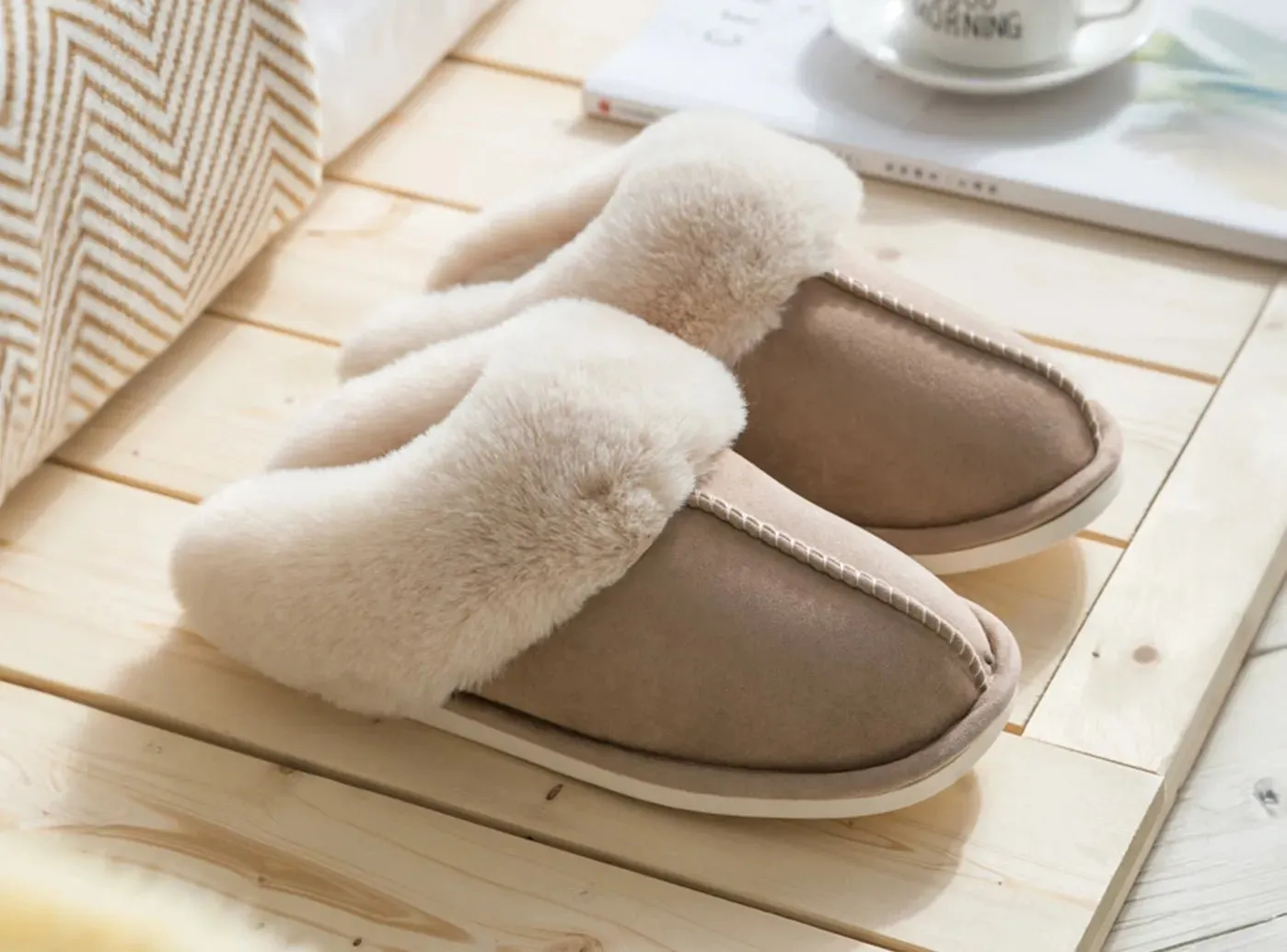 FitVille Women's Plush Indoor Slippers