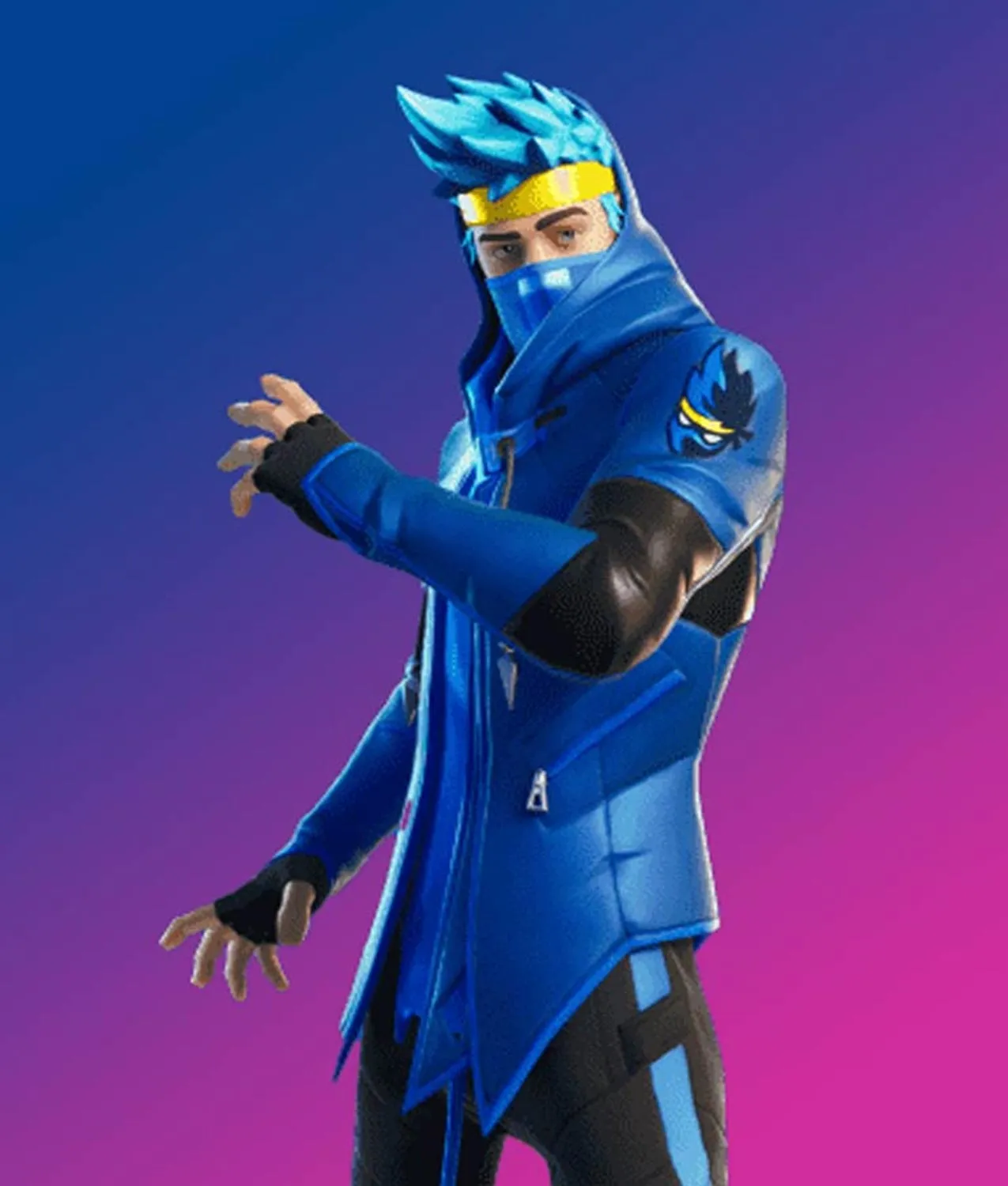 Fortnite Ninja Jacket | Ninja Blue Leather Jacket - Abbraci