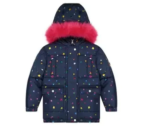 Girls Star Sprinkled Nordic Coat