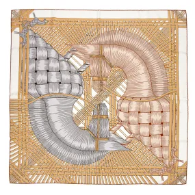 Hermès Multicolor Silk Masan & Masan Scarf 90