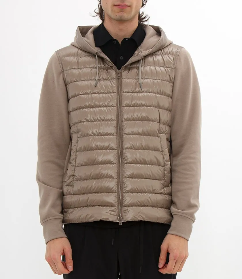 HERNOBOMBER JACKET IN NYLON ULTRALIGHT & FLEECE