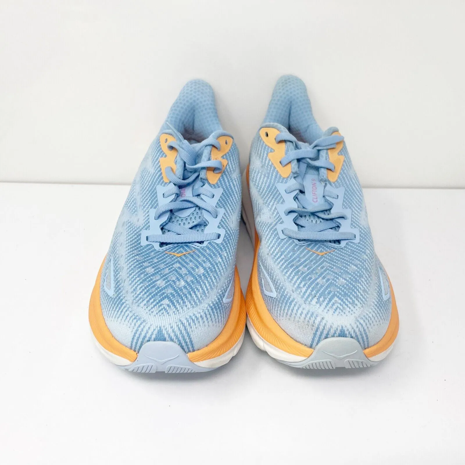 Hoka One One Womens Clifton 9 1127896 ABIW Blue Running Shoes Sneakers Size 8 B