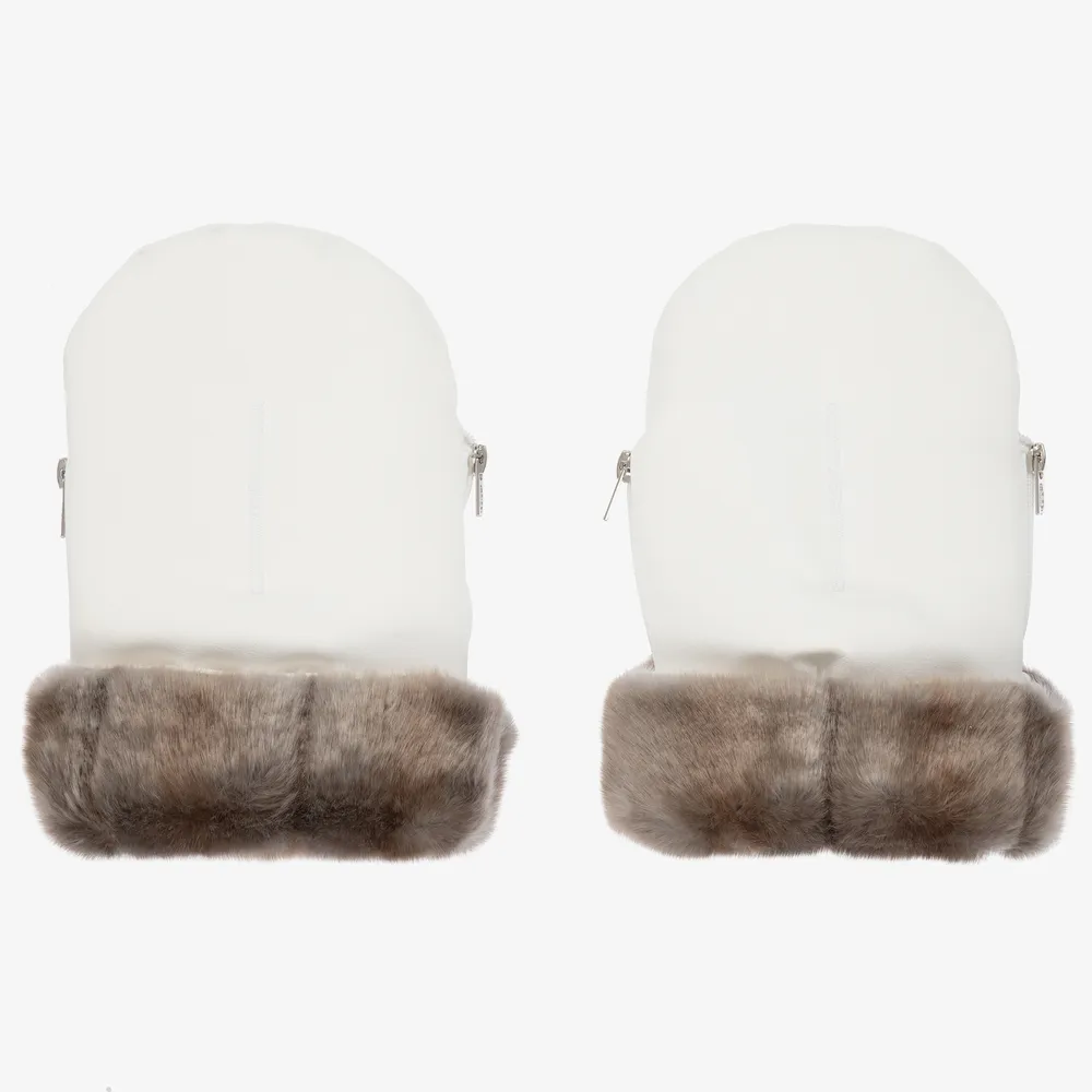 Ivory Stroller Mittens