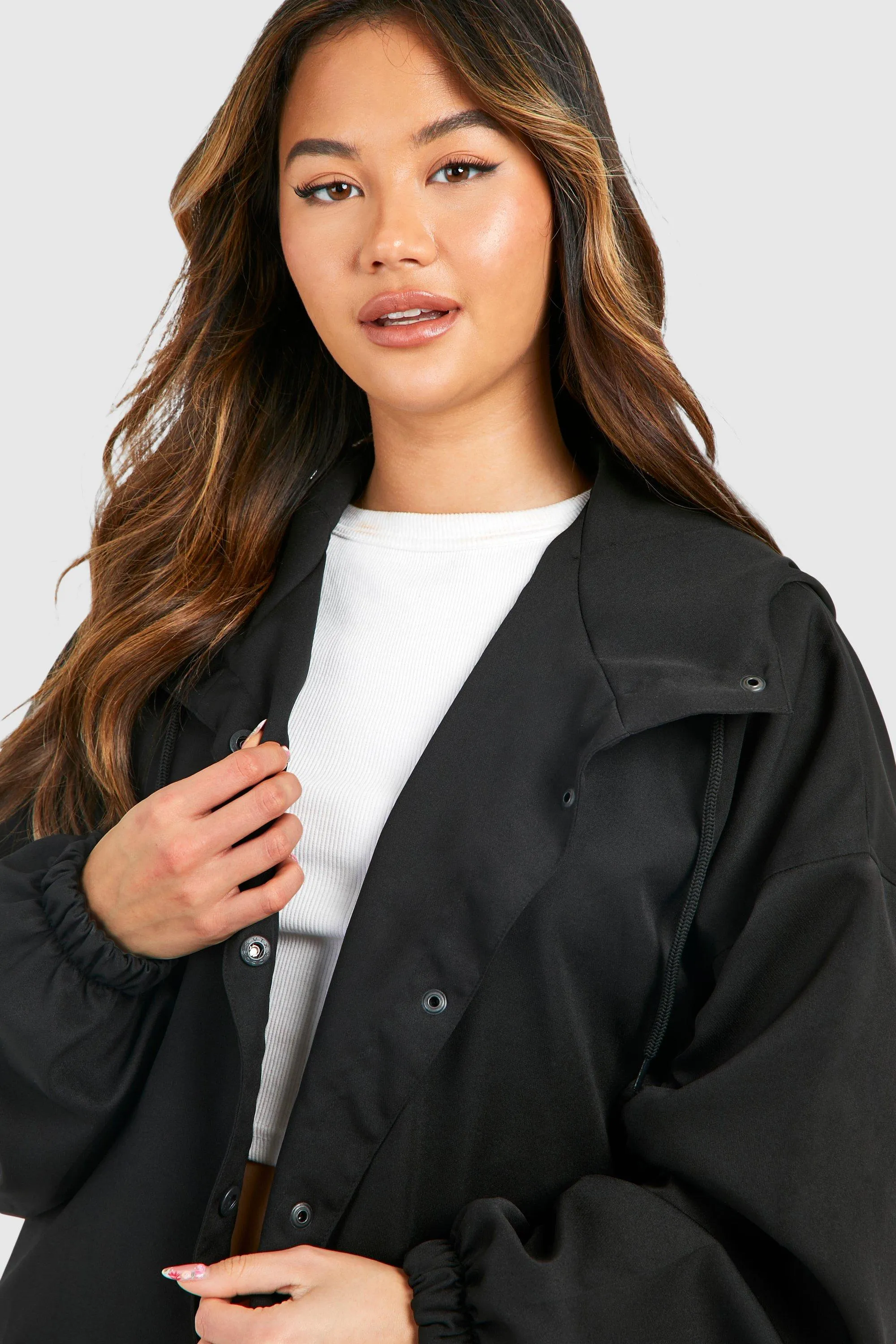 Jackets & Coats | Pocket Detail Hooded Jacket | boohoo