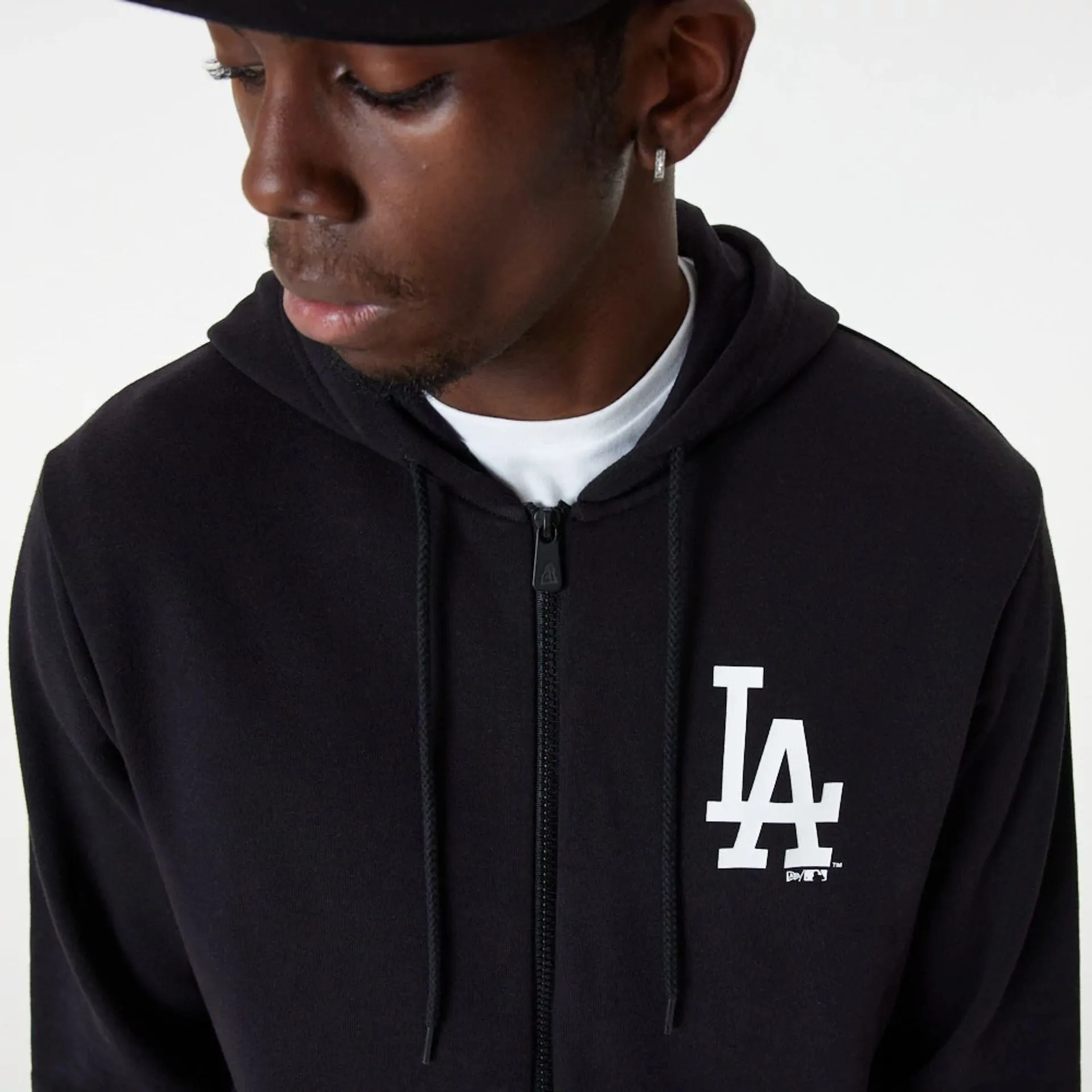 LA Dodgers MLB Essential Black Full Zip Hoodie