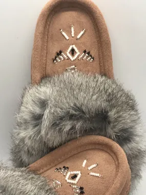 Laurentian Chief Fur Beige Slipper - A One Clothing