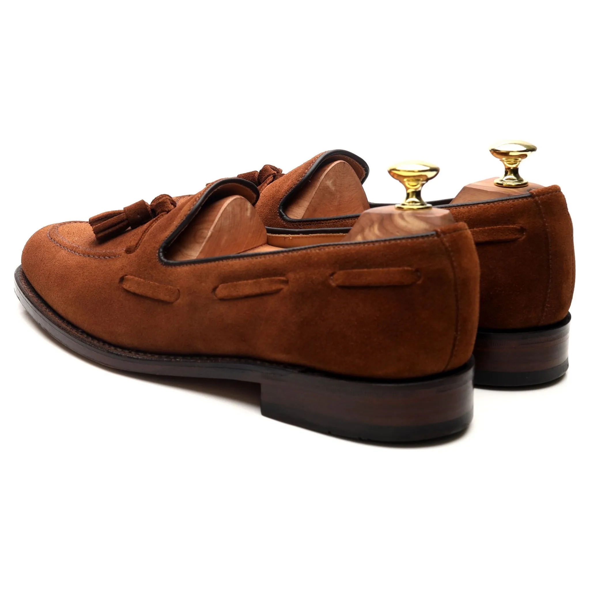 'Lincoln' Brown Suede Tassel Loafers UK 7.5 F