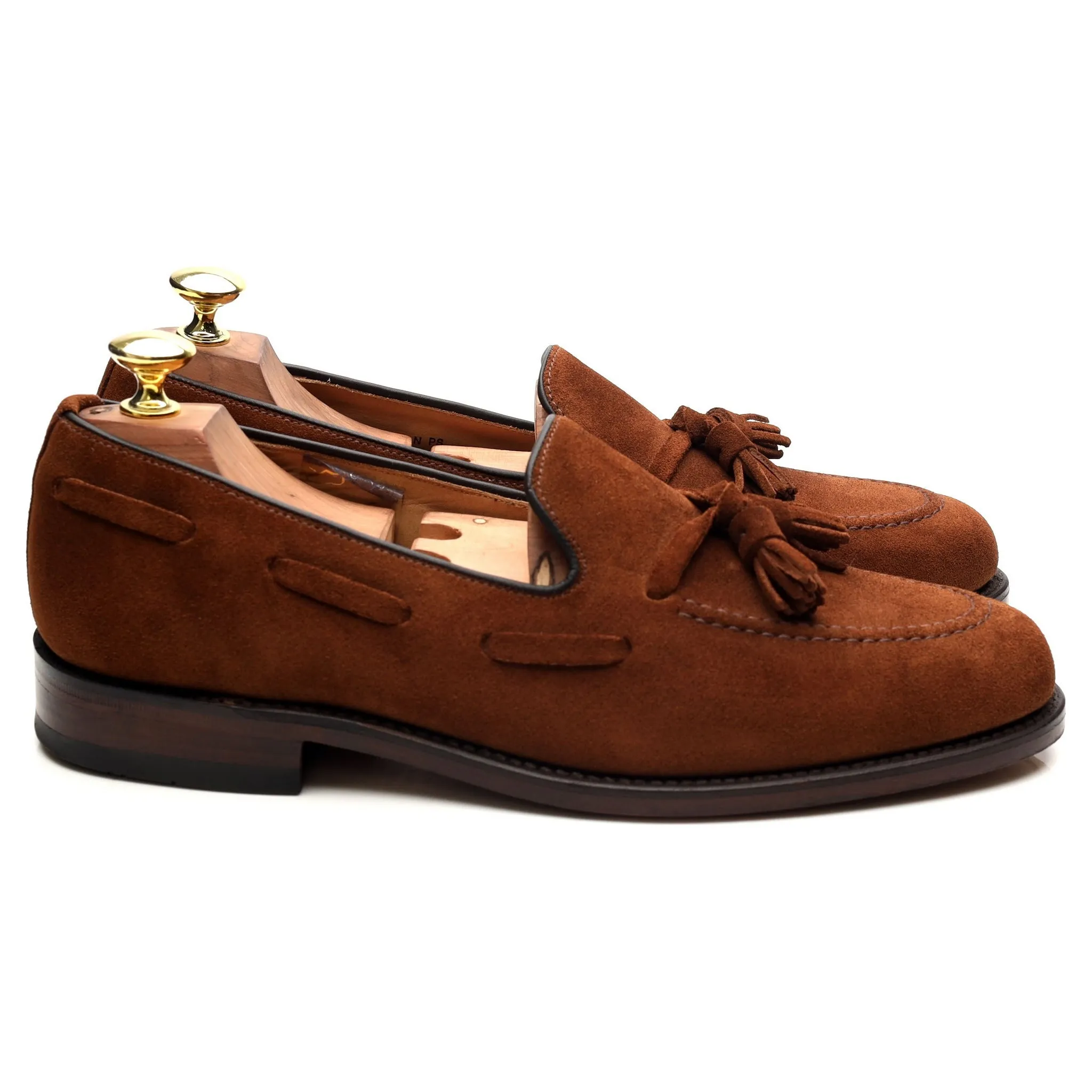 'Lincoln' Brown Suede Tassel Loafers UK 7.5 F