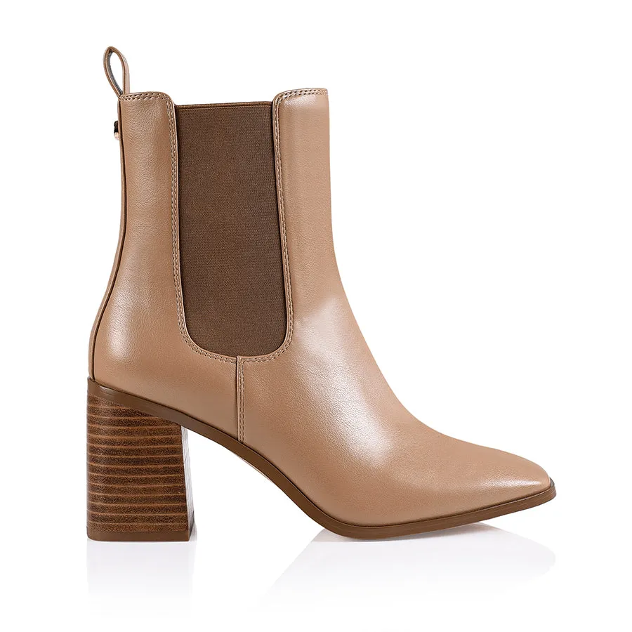 Link Chelsea Ankle Boots - Dark Camel Smooth