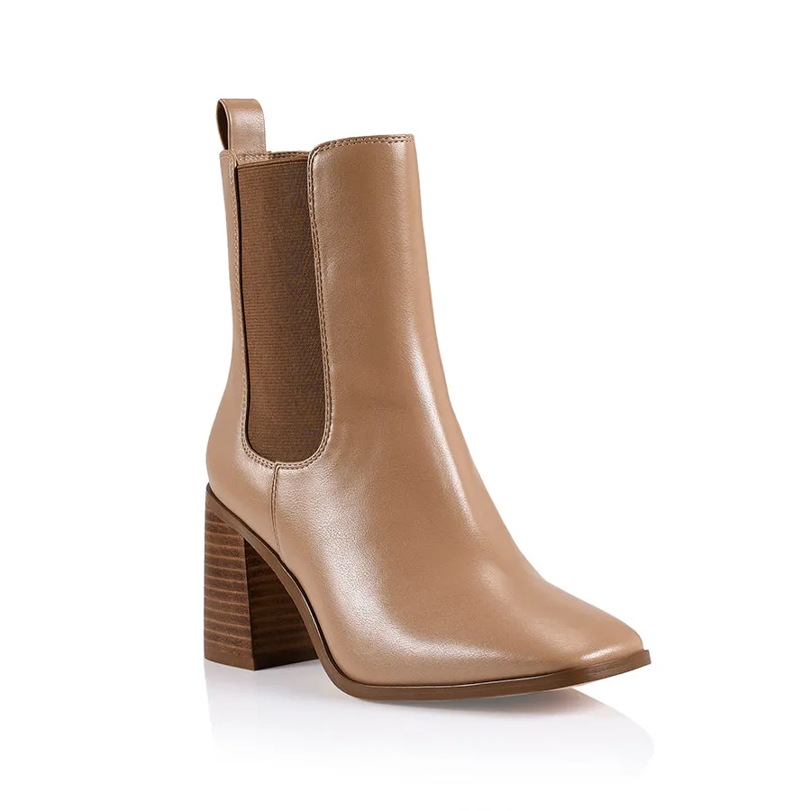 Link Chelsea Ankle Boots - Dark Camel Smooth