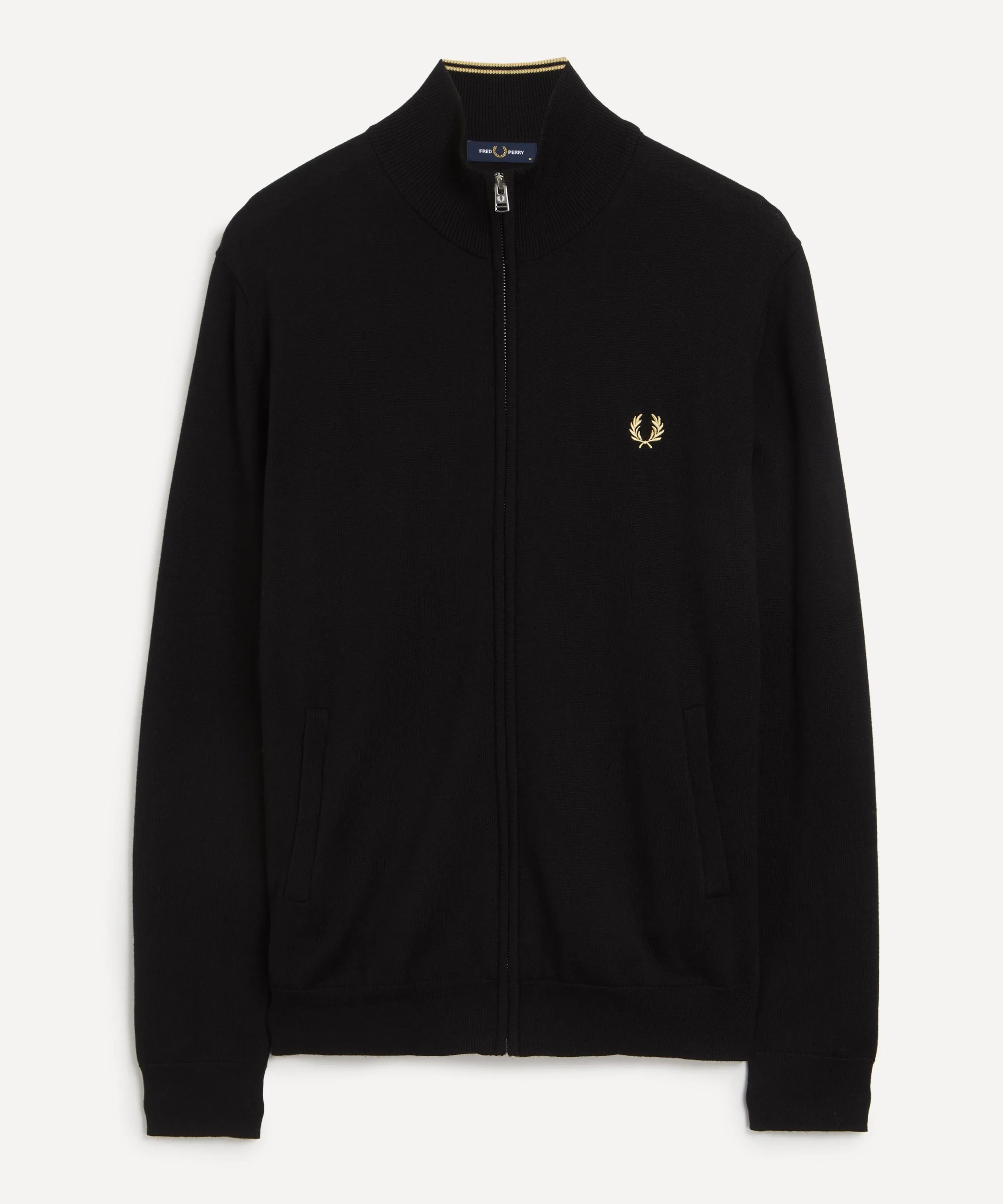 Logo Embroidered Zip-Up Cardigan