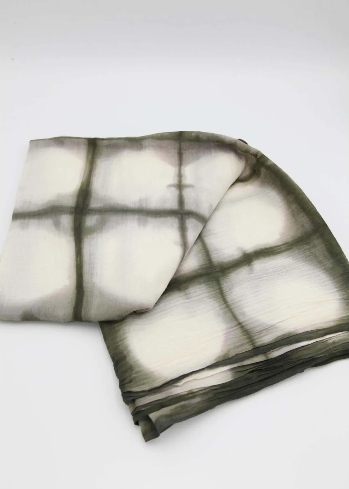 Long Gauze Shibori Scarf