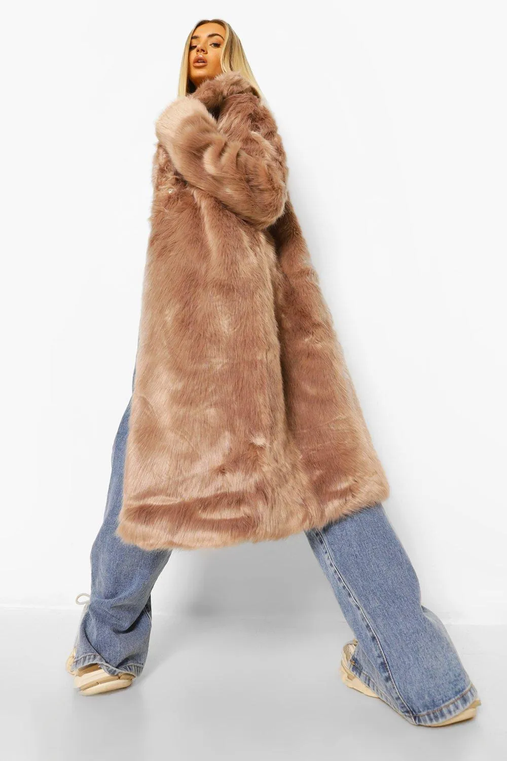 Longline Luxe Faux Fur Coat