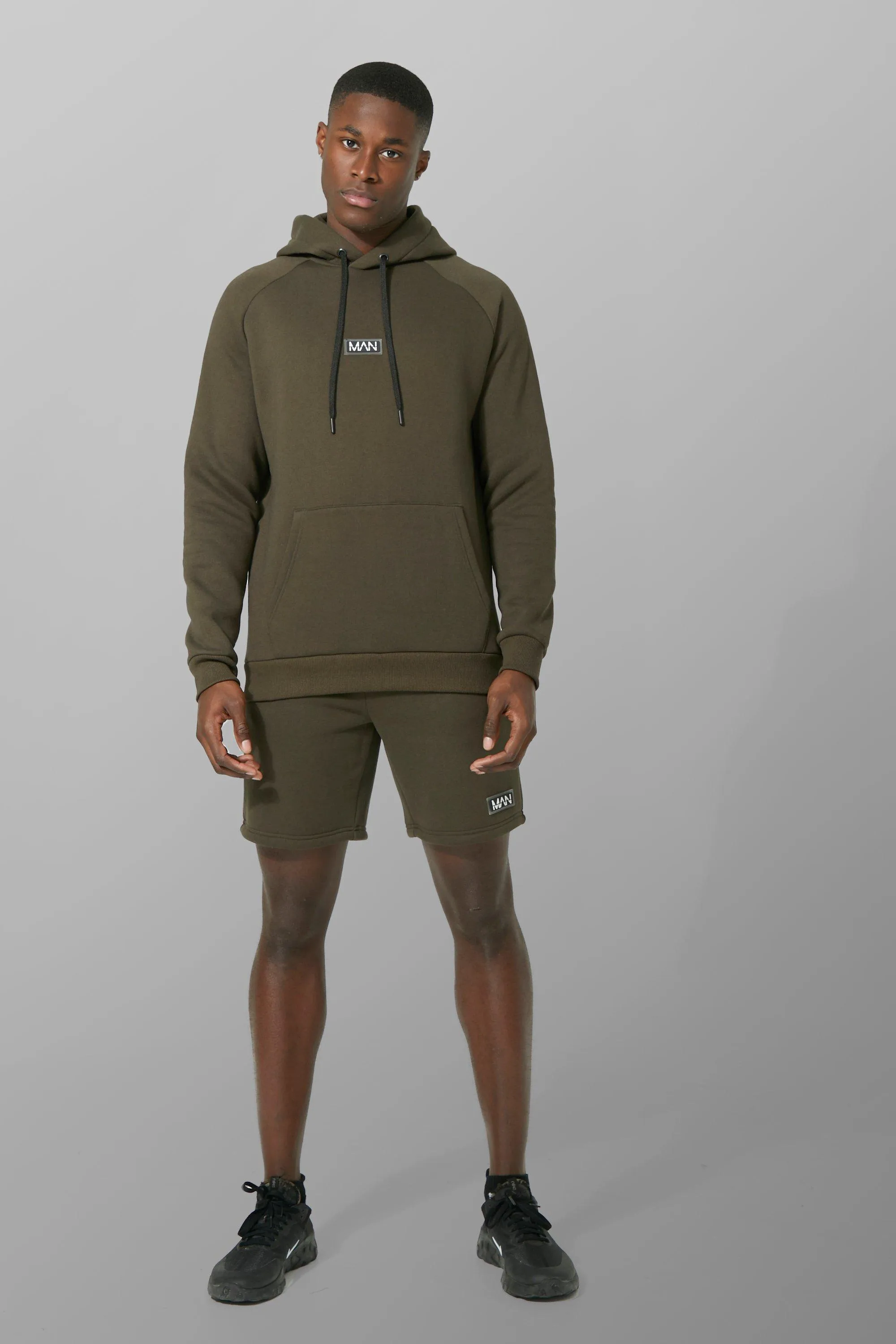 Man Active Training Hoodie And Short Set