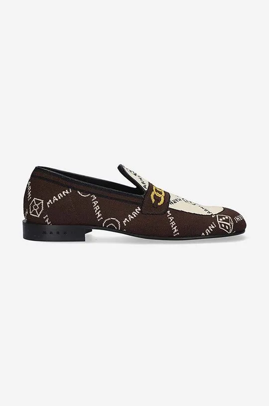 Marni loafers Moccasin Shoe men's brown color