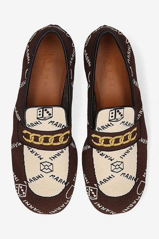 Marni loafers Moccasin Shoe men's brown color