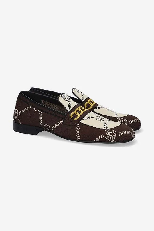 Marni loafers Moccasin Shoe men's brown color