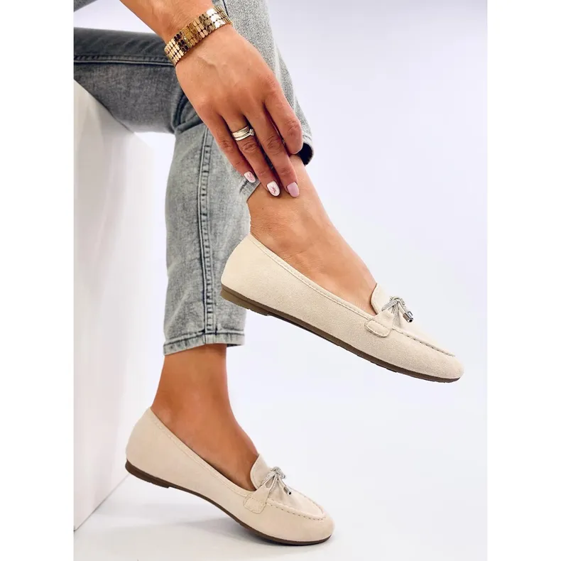 Marsoin Beige suede moccasins