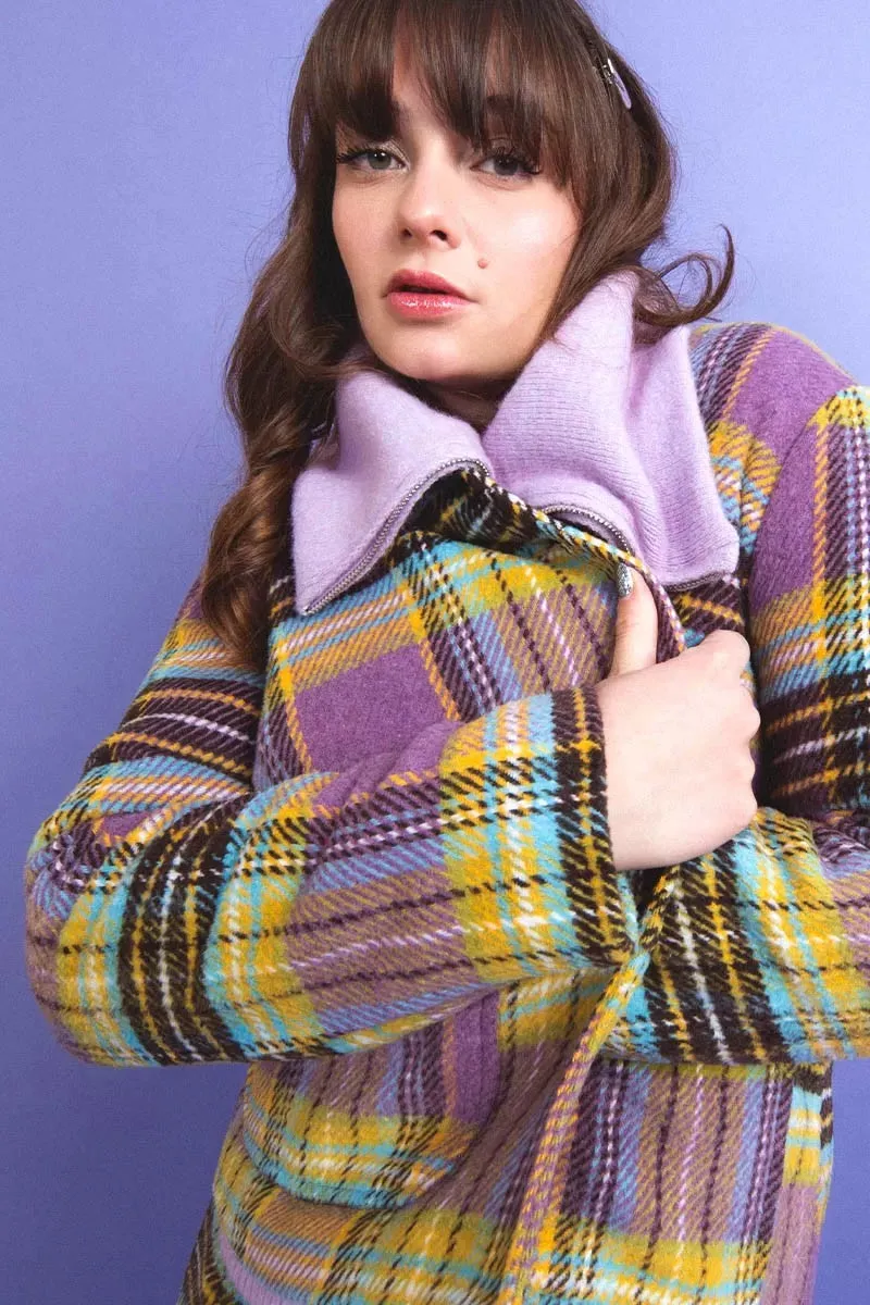 Mauve Plaid Jacket