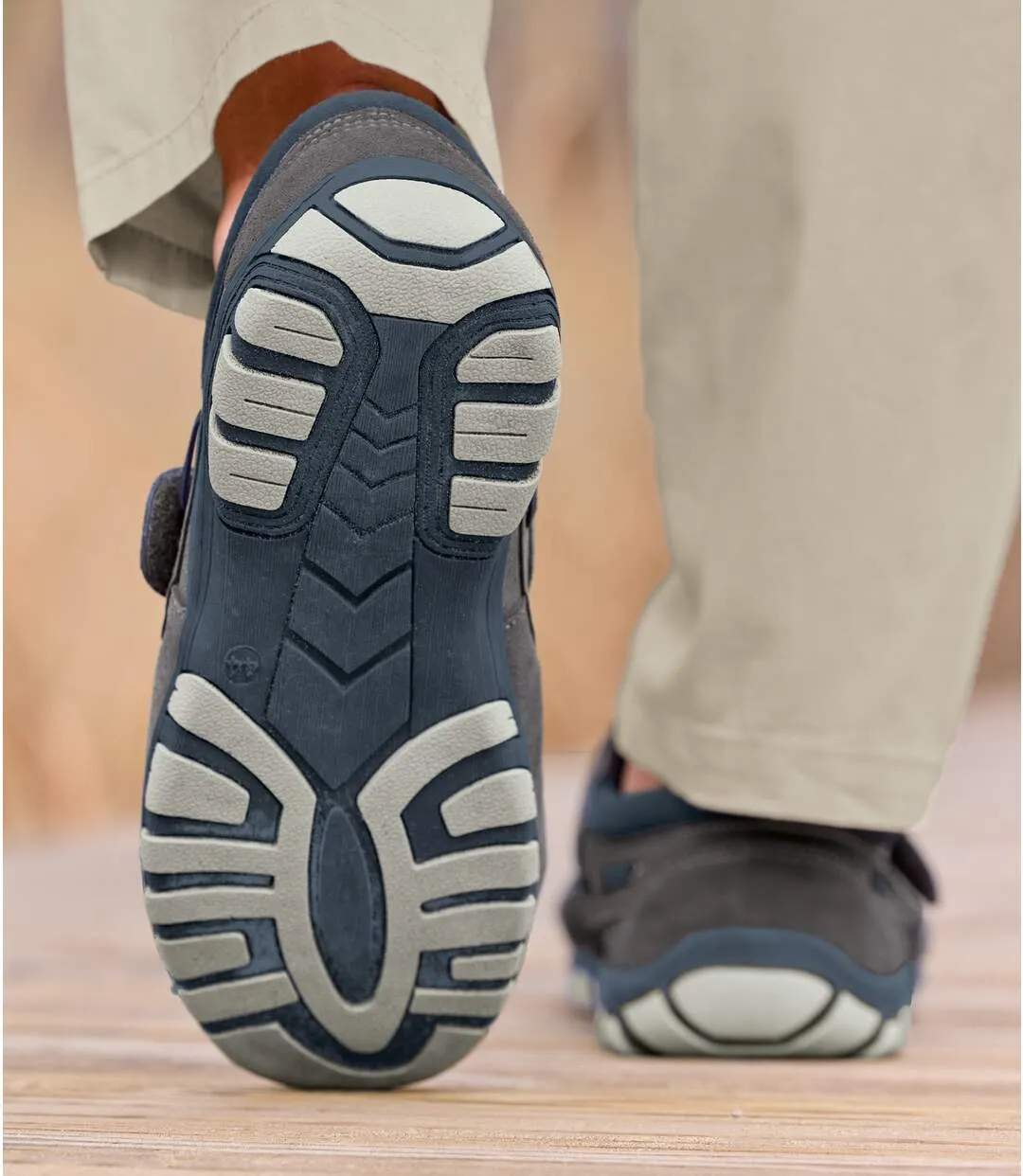 Men's Grey Boat-Style Moccasins