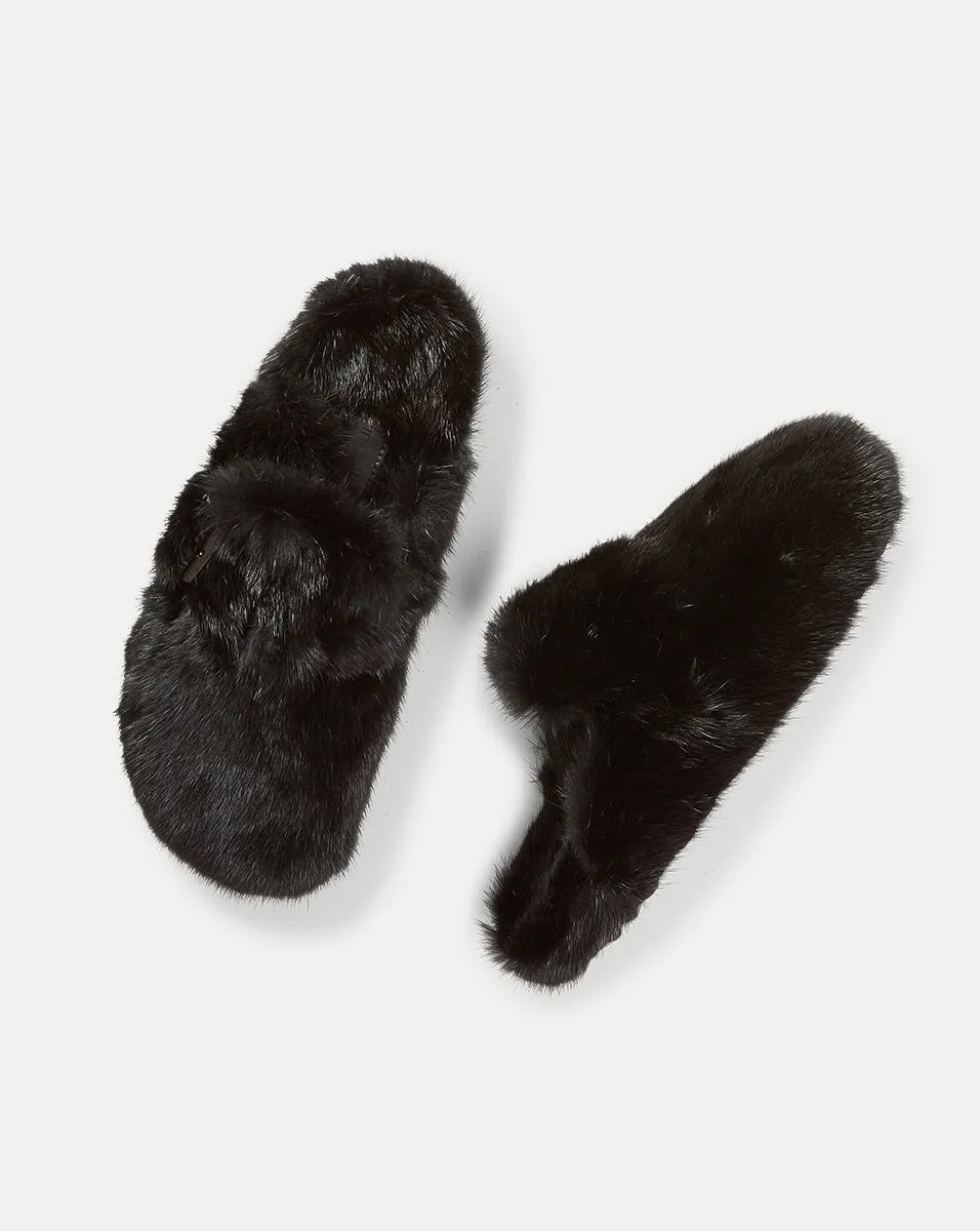 Mink Clog Slippers