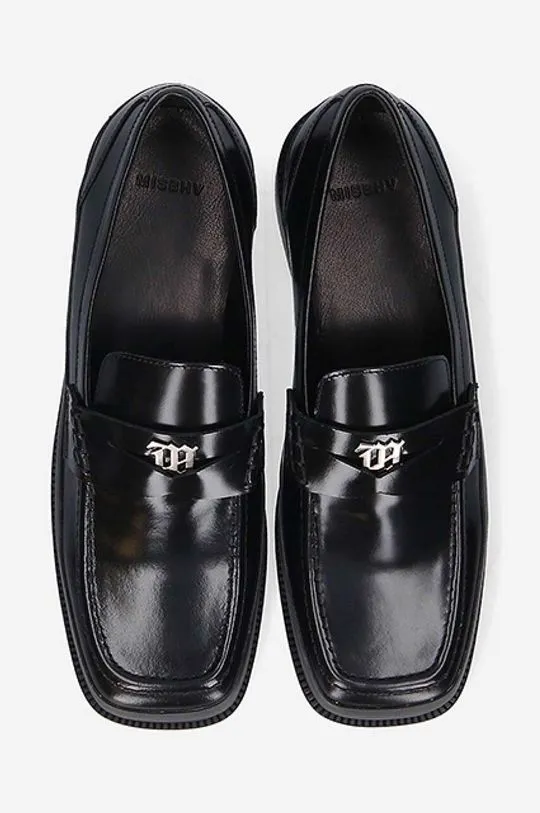 MISBHV leather loafers The Brutalist men's black color 3021BM203