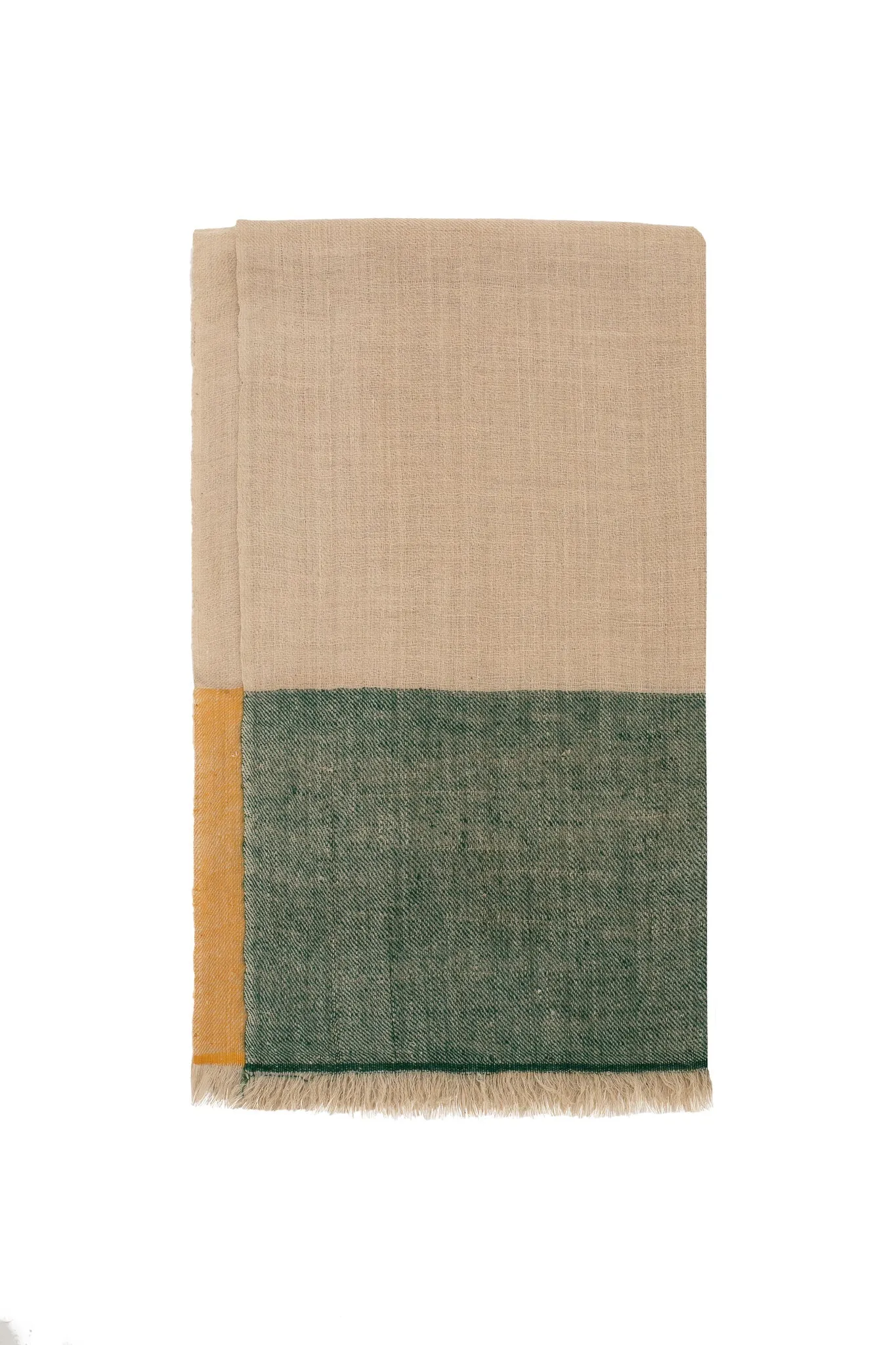 Mustard Green Cashmere Scarf