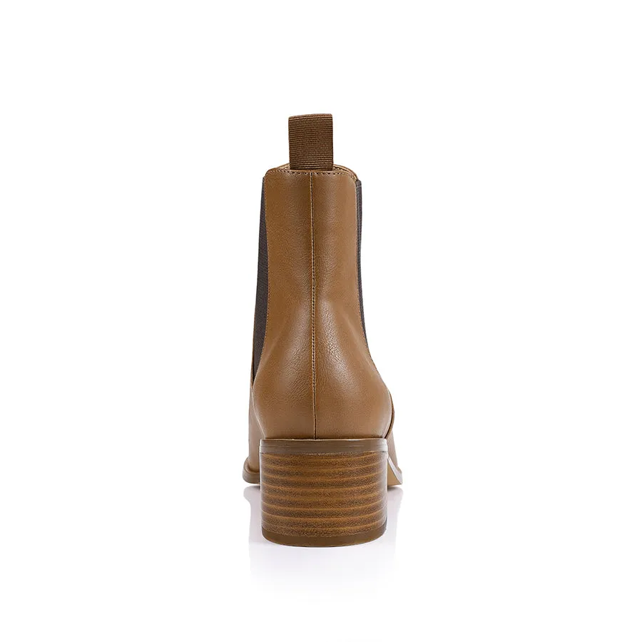 Nas Chelsea Ankle Boots - Tan Softee