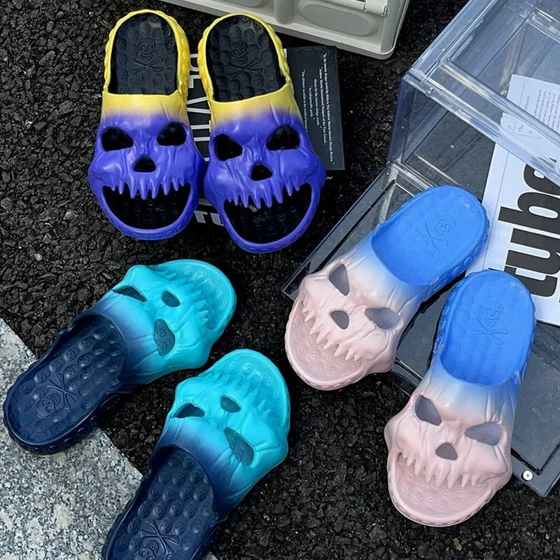 New Badass Gradient Skull Slides