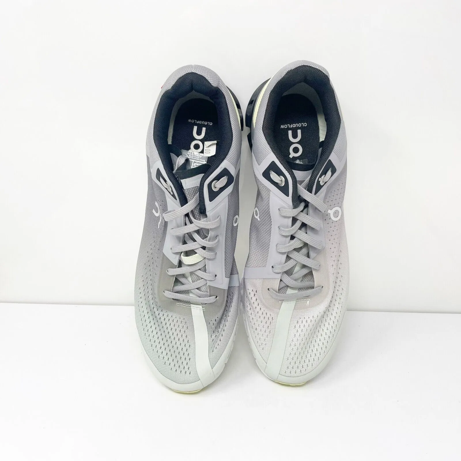 On Mens Cloudflow 3.0 Gray Running Shoes Sneakers Size 9.5