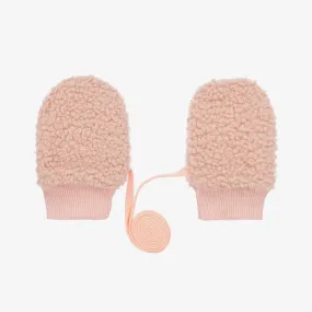 Pale Pink Bouclé Mittens