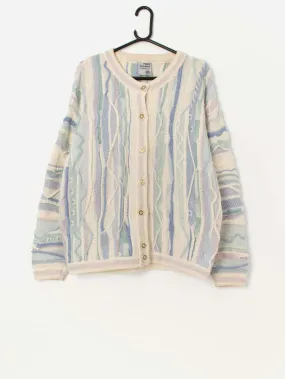 Rare Y2K vintage Coogi style pastel cardigan for women – Medium