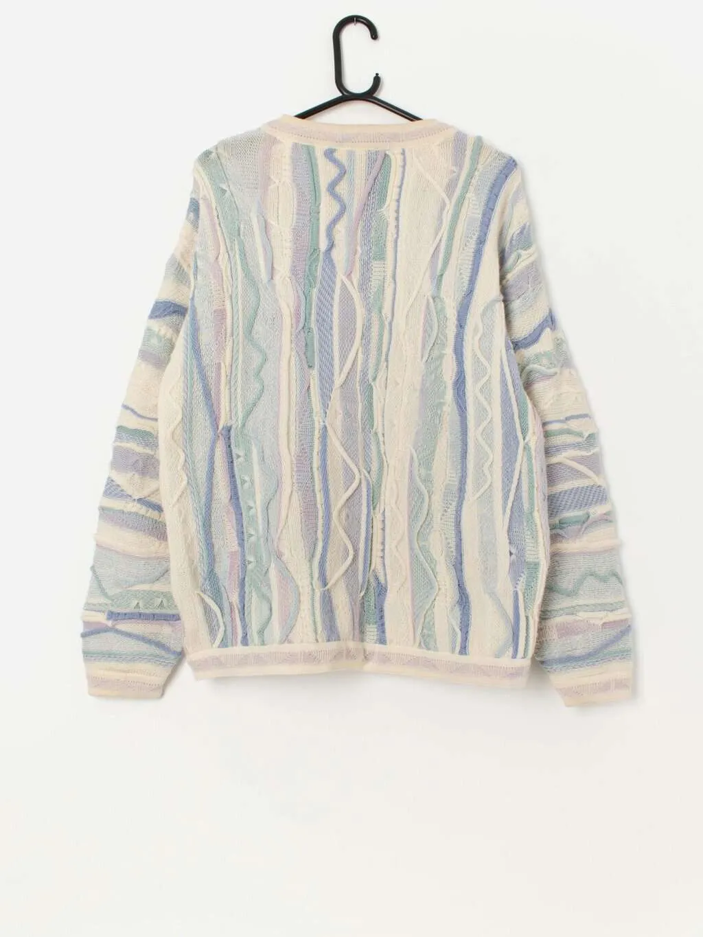 Rare Y2K vintage Coogi style pastel cardigan for women – Medium