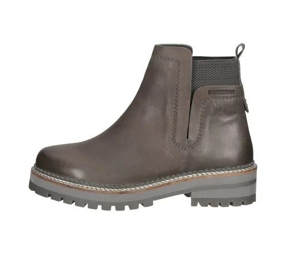 SANSIBAR Botines de mujer zapatos de piel auténtica Botas Chelsea botas de otoño marrón o gris