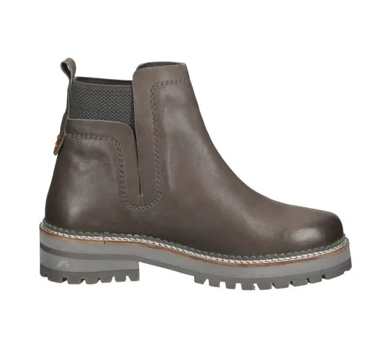 SANSIBAR Botines de mujer zapatos de piel auténtica Botas Chelsea botas de otoño marrón o gris